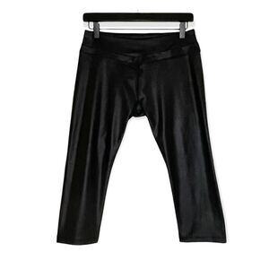 Ryu Shiny Black Crop Workout Leggings M